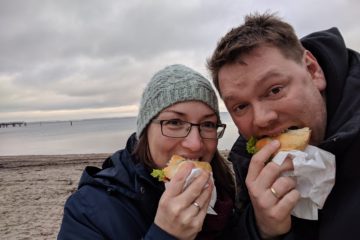 Fischbrötchen an der Ostsee