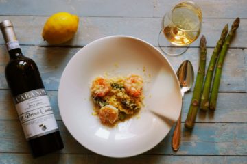 Spargel Risotto mit Garnelen