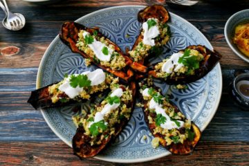 Aubergine-mit-Chermoulla-Bulgur-und-Joghurt