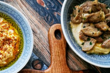 Hummus Kawarma - Hummus mit Lamm in Zitronenmarinade