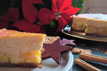 Apfel-Spekulatius-Cheesecake - Weihnachtlicher Kaesekuchen-header