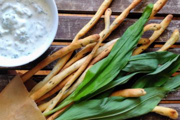 Bärlauch-Sauerteig-Grissini