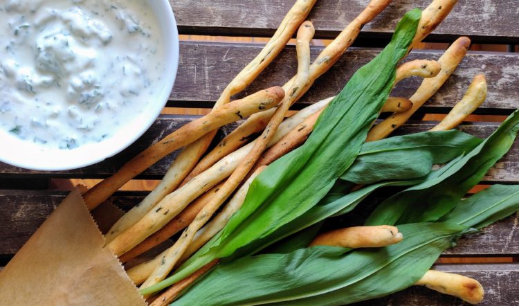Bärlauch-Sauerteig-Grissini