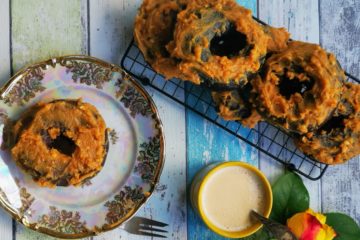 Schokodonut mit ErdnussbutterTopping