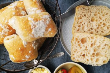 Ciabatta Brötchen mit Übernachtgare