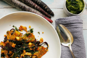 Möhrennudeln mit Möhrenpesto - Alles von der Wurzel