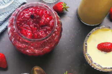 Sommerliche Rote Beeren Grütze mit Portwein