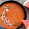 Wassermelonen Gazpacho vegan oder mit Krabben