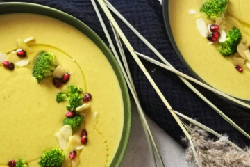Rezept für Brokkoli-Creme-Suppe mit Mandeln