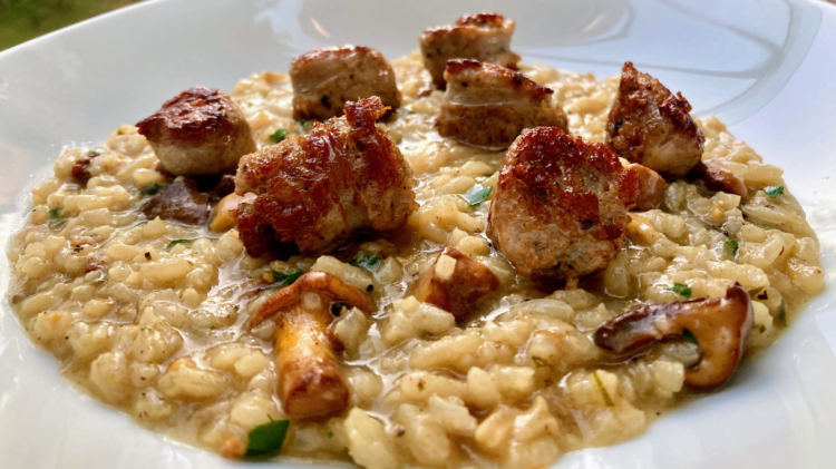 Risotto mit Pfifferlingen und getrüffelter Salsiccia