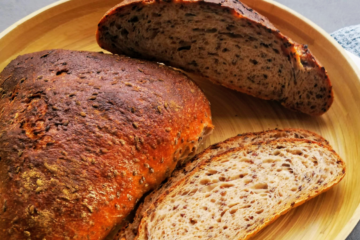 Leinsamen-Ecken - Weizenbrote mit Sauerteig